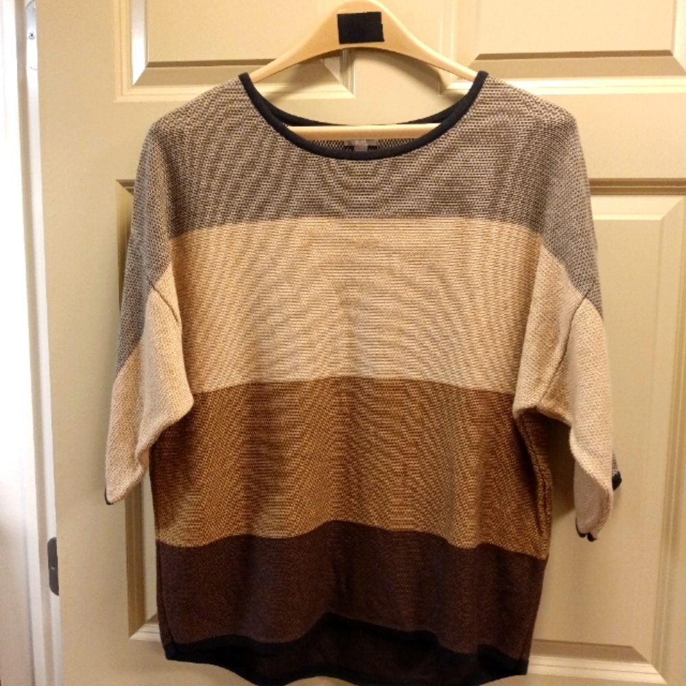 J. Jill Cozy Knit Earthy Toned Sweater- size large